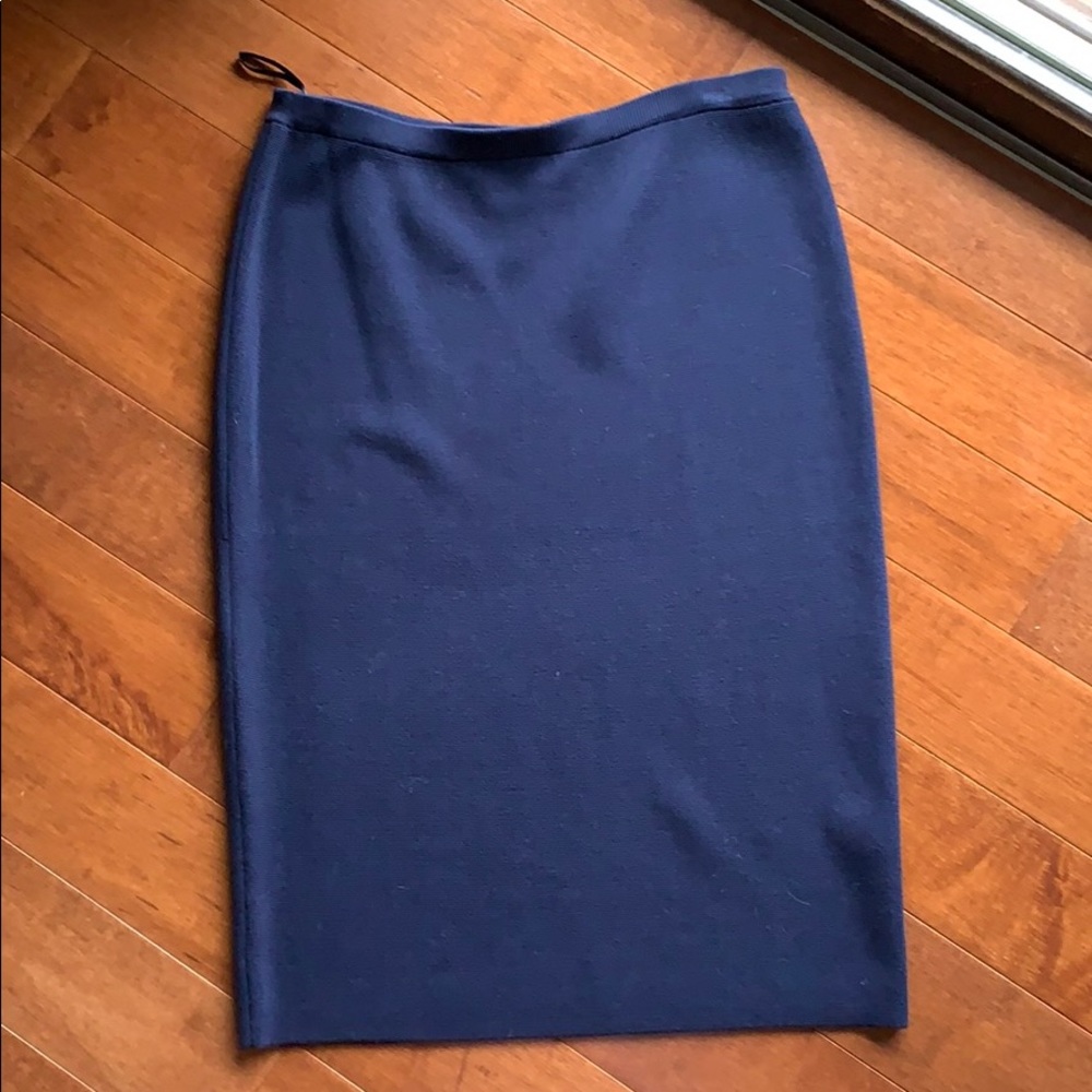 Eileen Fisher navy pencil skirt - M